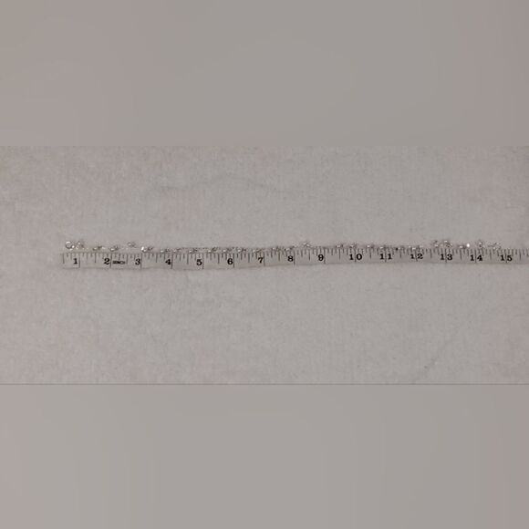 Y2K FAUX PEARL SILVER CHOKER NECKLACE 15 INCHES - Picture 6 of 6